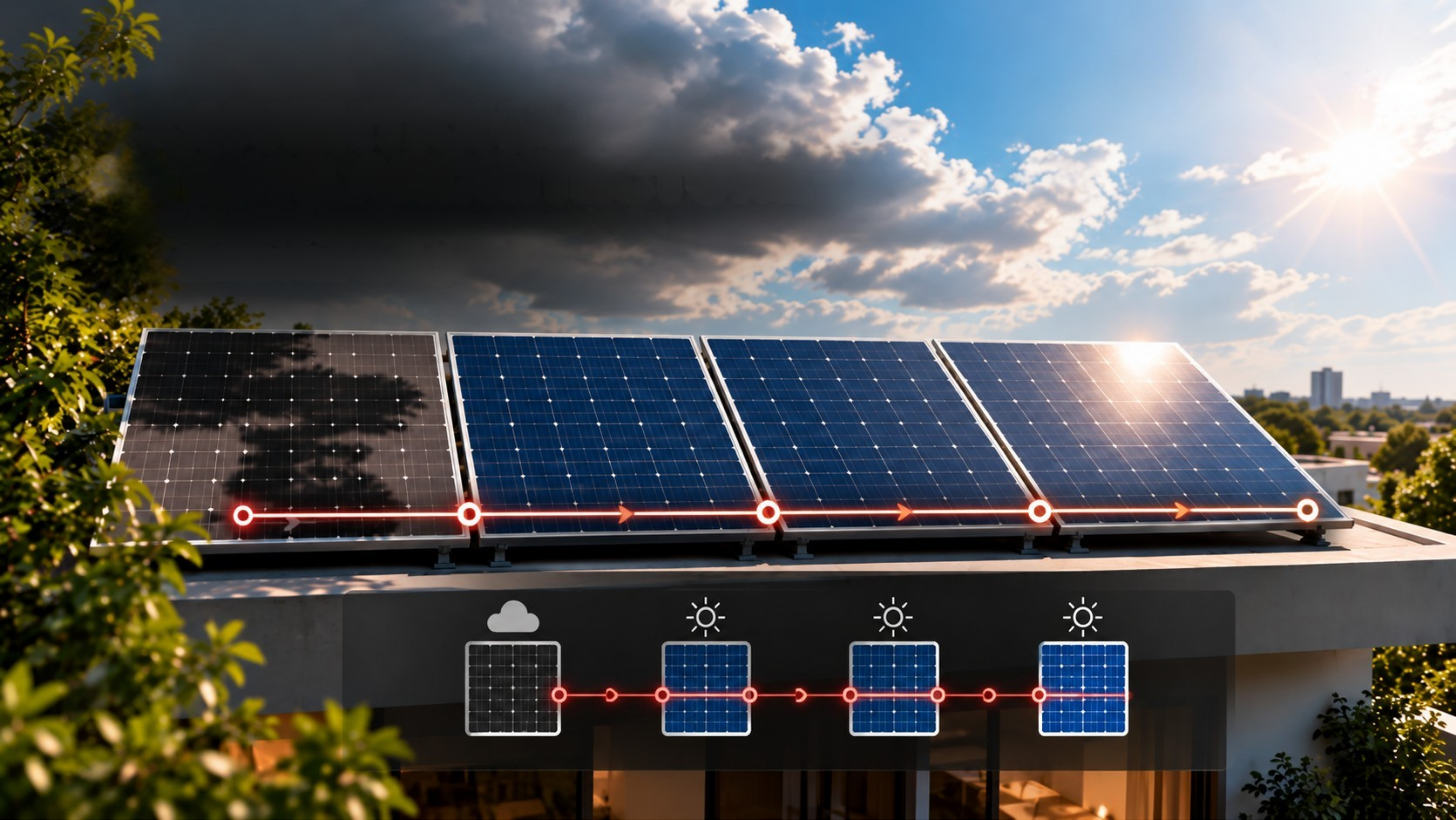 Conventional string solar architecture diagram